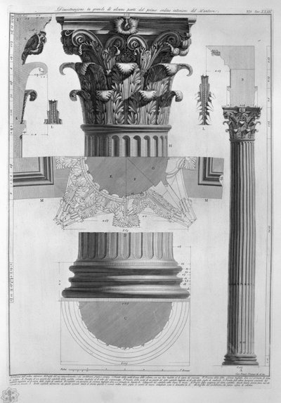 Pantheon, Plate XXIII by Francesco Piranesi